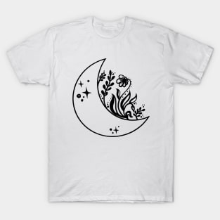 Moon Flower Art T-Shirt T-Shirt